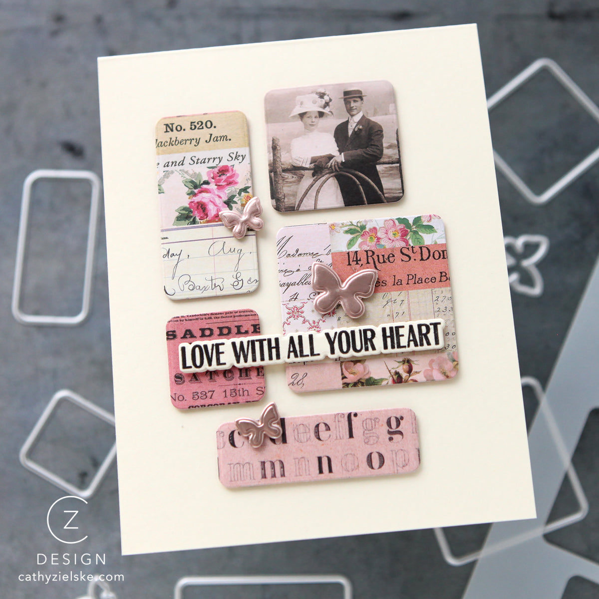 Simon Says Stamp Artful Palette Wafer Dies 1587sdc Love Card | color-code:ALT01