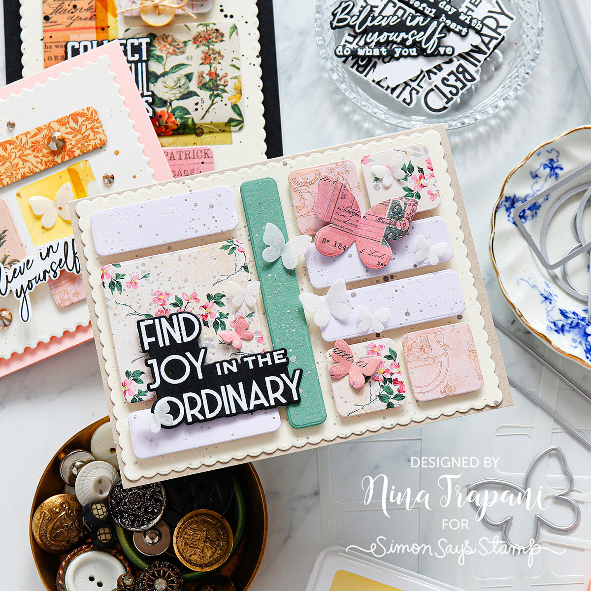 Simon Says Stamp Artful Palette Wafer Dies 1587sdc Encouragement Card | color-code:ALT07