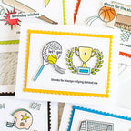 Rainbow Splash Stamps and Dies Tennis rs41set Thanks Card | color-code:ALT01