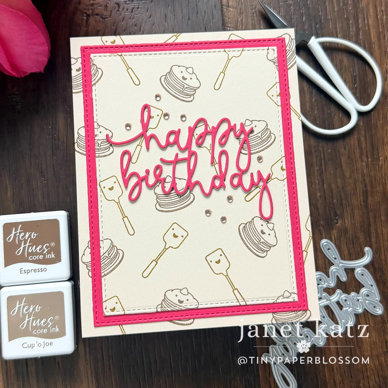 CZ Design Stamps and Dies The Divorce Upside set1270du Shine On Birthday Pancakes Card Janet Katz | color-code:ALT04