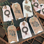 Tim Holtz Holiday Things Stamps with Simon Says Stamp Dies Bundle setht25 Christmas Tags