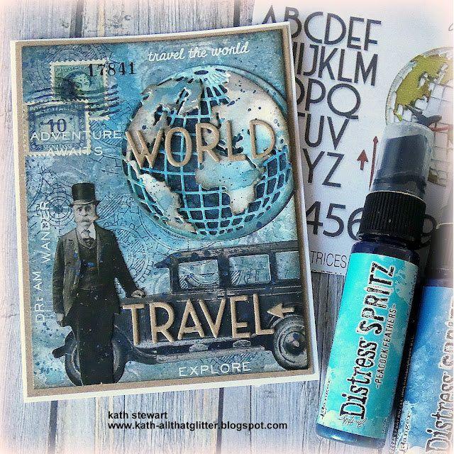 Tim Holtz Sizzix Vault World Travel Thinlits Dies 666606 world wide | color-code:ALT02