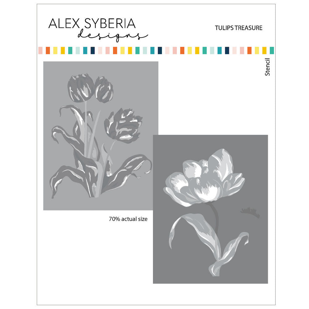Alex Syberia Designs Tulips Treasure Stencil Set asdste84