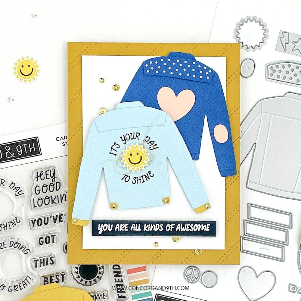 Concord & 9th Carpe Denim Clear Stamp Set 12054