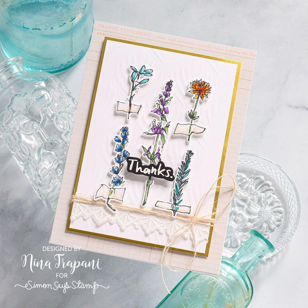 Tim Holtz Layering Stencil Deco Feather ths183 thanks