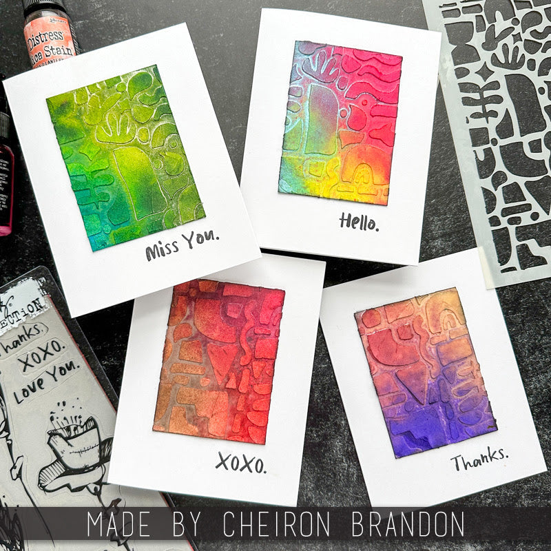 Tim Holtz Layering Stencil Cutout Shapes 2 ths177 miss you