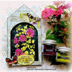 Tim Holtz Distress Embossing Glaze Crushed Olive Ranger tde79163 Butterfly Floral Project