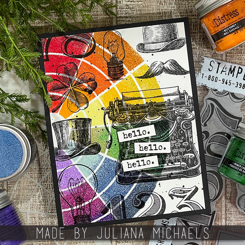Tim Holtz I Want It All Stamps Stencils 2024 Everyday Collection #1 Edition hello