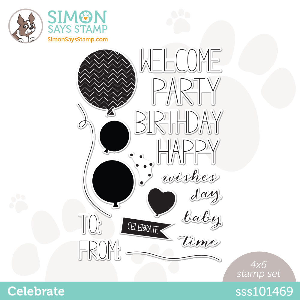 Simon Says Clear Stamps CELEBRATE sss101469 *