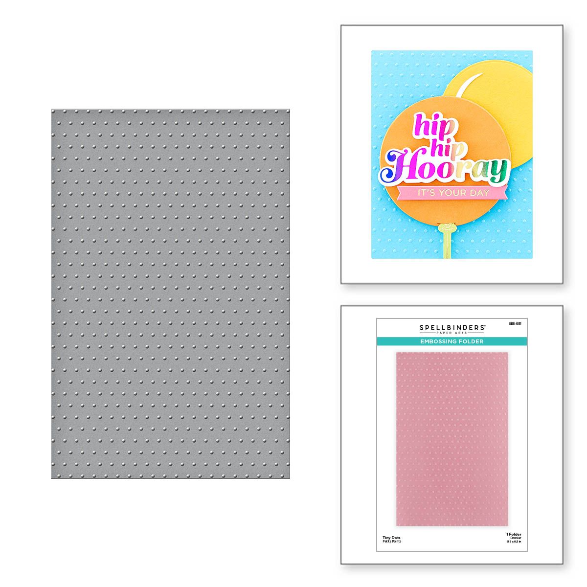 SES-051 Spellbinders Tiny Dots Embossing Folder Dots