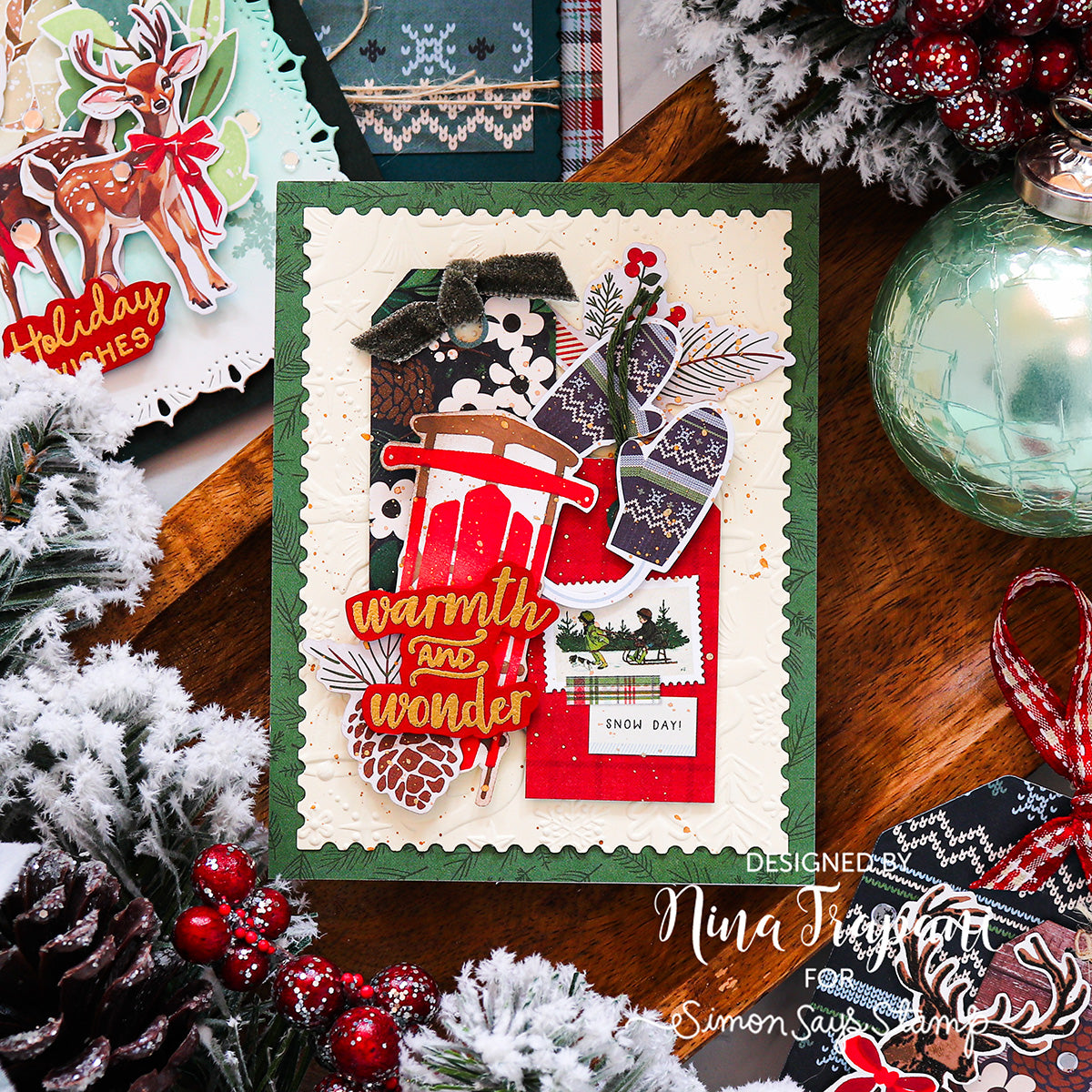 Simon Says Stamp Warmth and Wonder Wafer Dies 1498sdc Holiday Card