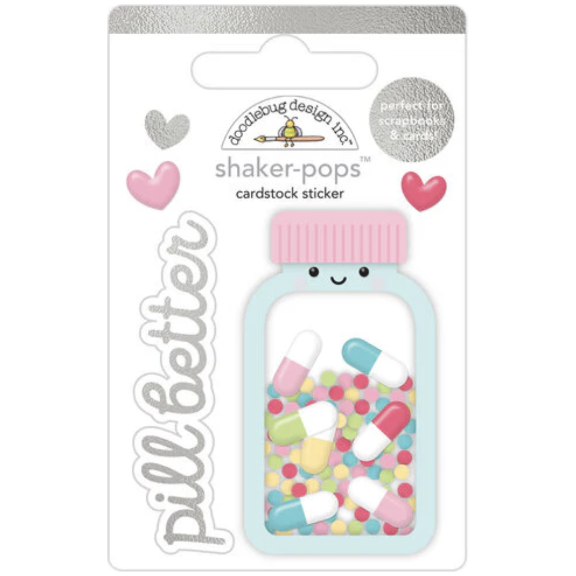 Doodlebug Pill Better Shaker-Pops 3D Stickers 8011.