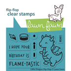 Lawn Fawn Little Dragon Flip-Flop Clear Stamps lf3427