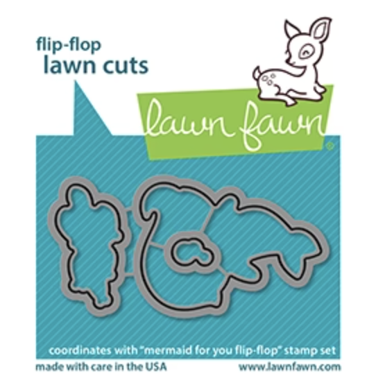 Lawn Fawn Mermaid For You Flip-Flop Die Cuts lf2596