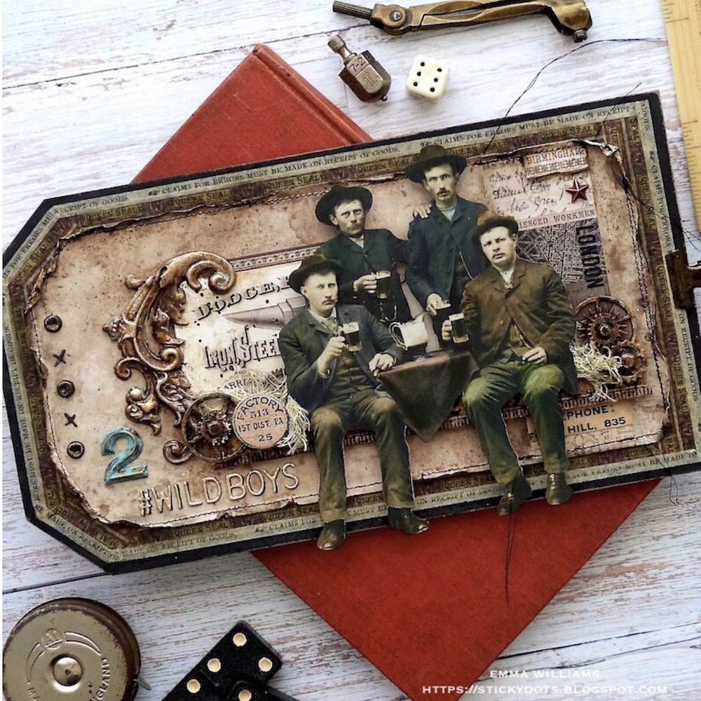 Tim Holtz Idea-ology Groups Paper Dolls th94137 Wild Boys | color-code:ALT01
