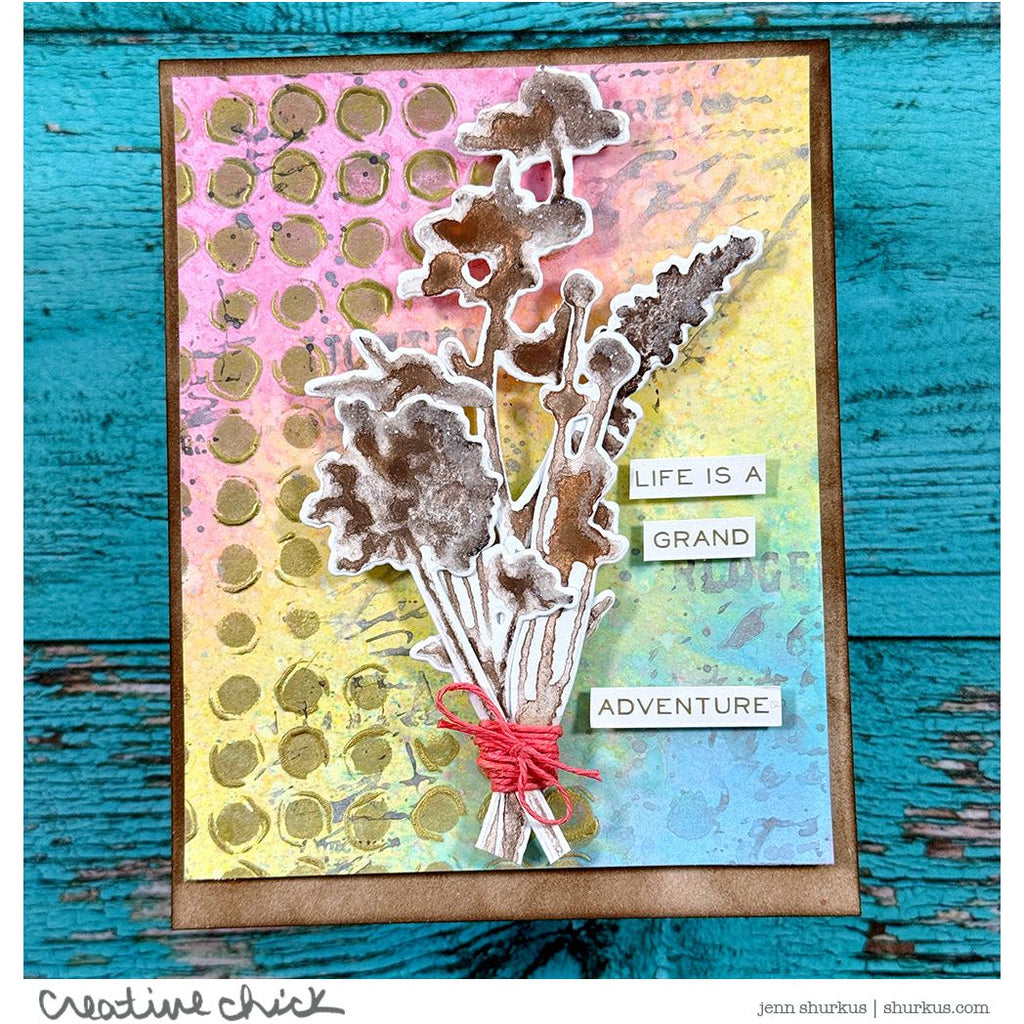 Simon Says Stamp Wildflowers Wafer Dies 253sss Adventure Card | color-code:ALT04