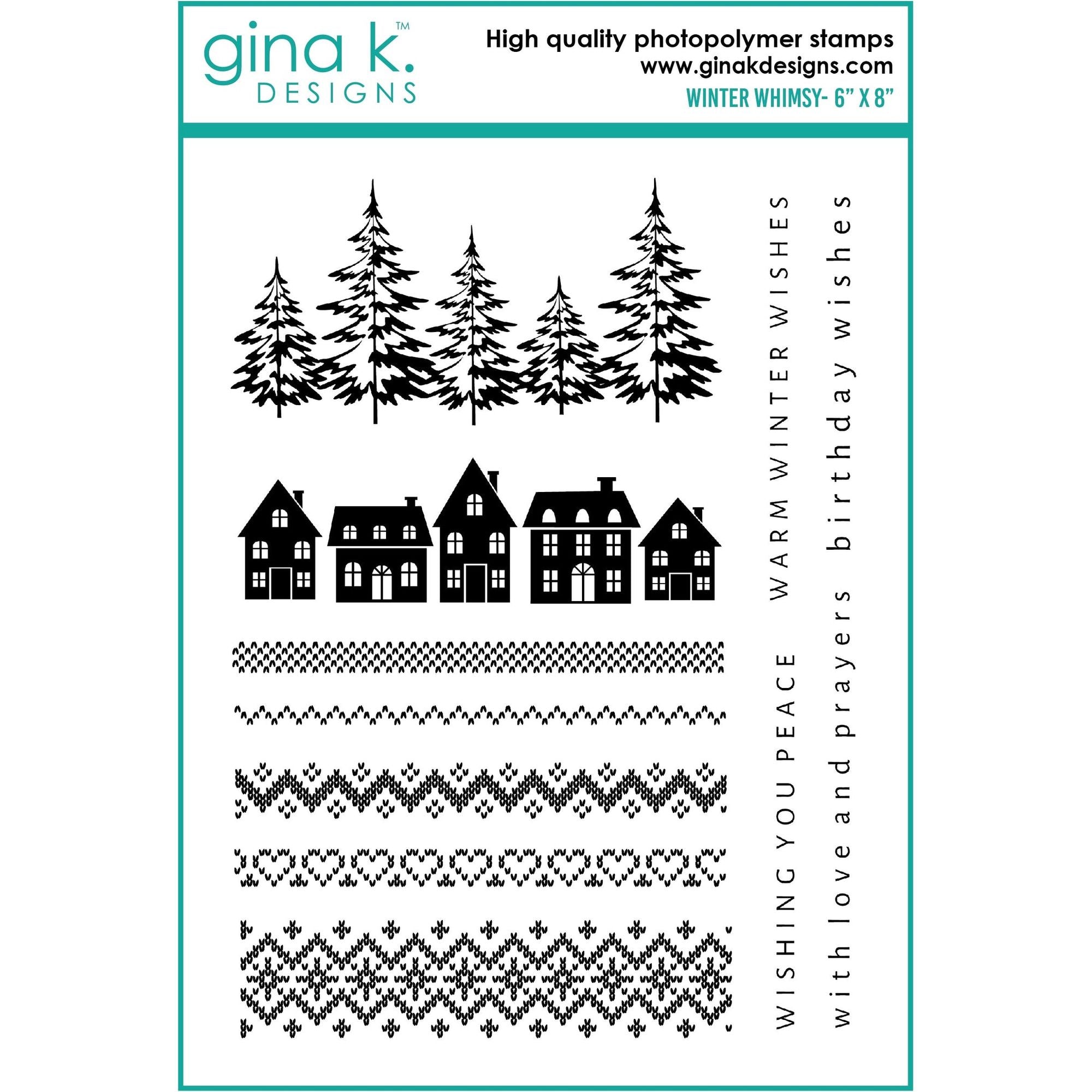 Gina K Designs WINTER WHIMSY Clear Stamps gkd121