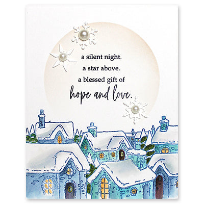 Penny Black Background Basics Stencils 25-021 christmas card
