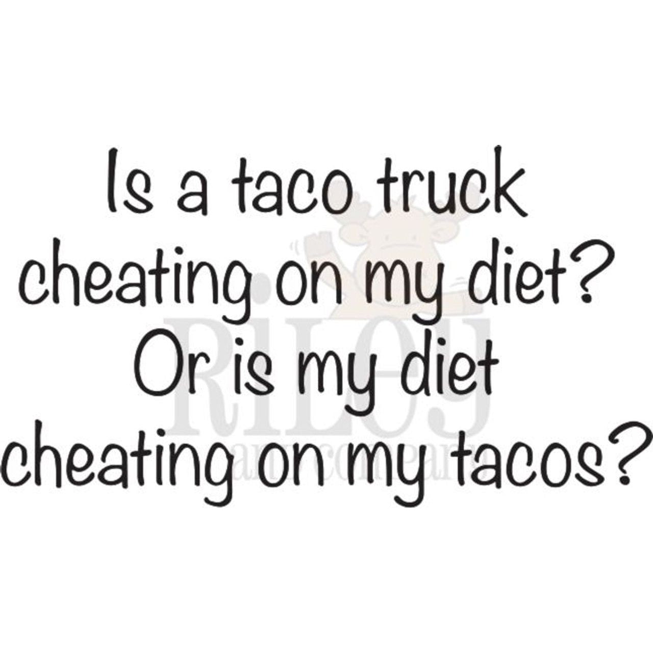 Riley And Company Funny Bones Cheating On My Tacos Clear Stamp rwd-1272*