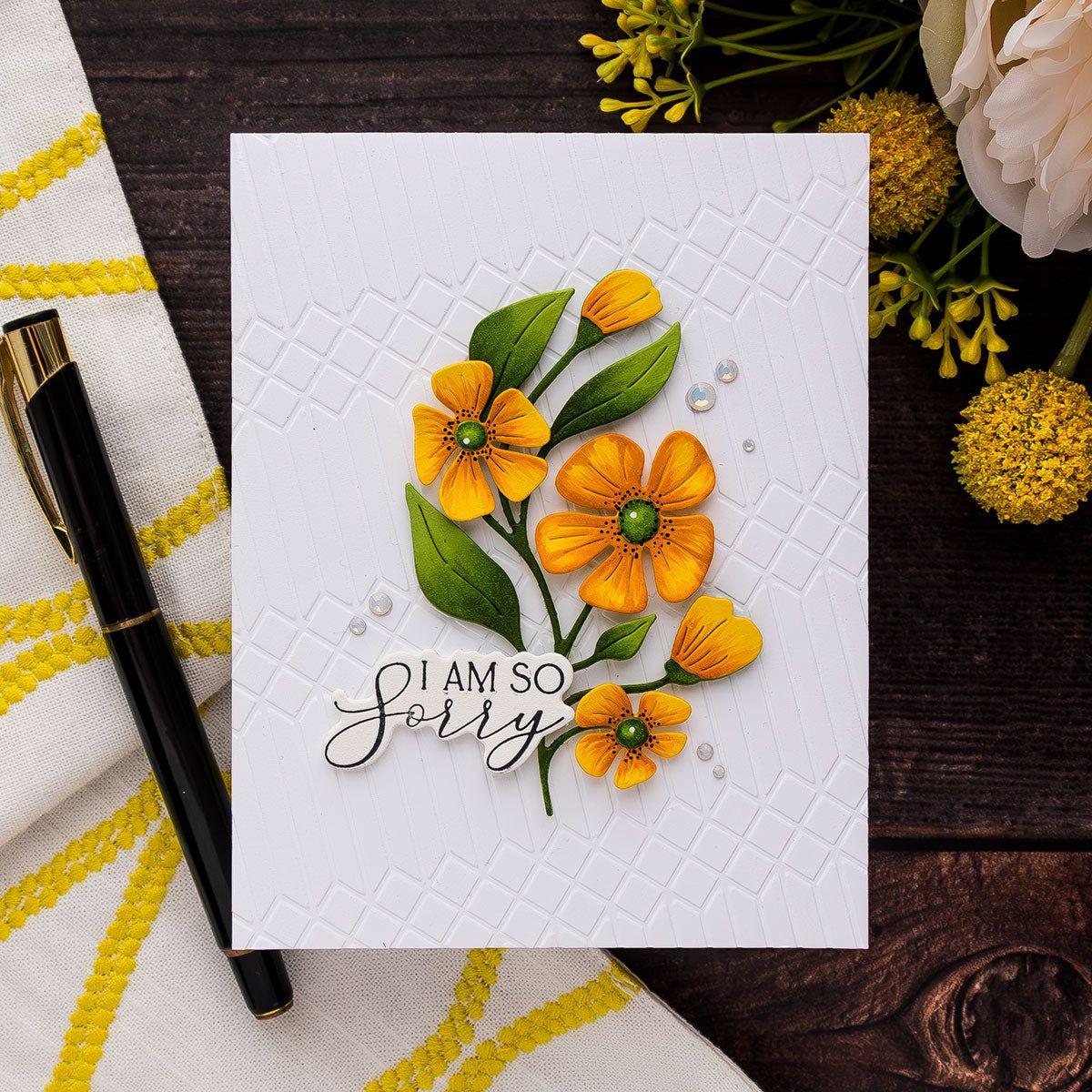s6-226 Spellbinders Fresh Picked Buttercups Etched Dies yellow flowers | color-code:ALT01