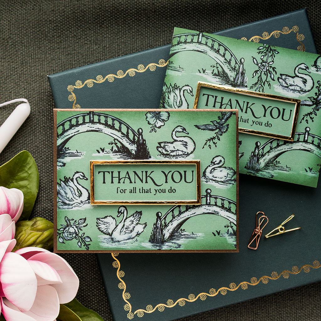 Simon Says Stamps and Dies Graceful Swans set1068gs Sugar and Spice Thank You Cards | color-code:ALT04