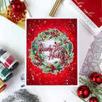 Pinkfresh Studio Deck The Halls Dies 251224 Bright Red Christmas Card | color-code:ALT02