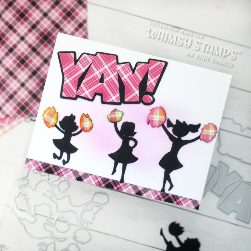 Whimsy Stamps Pink Plaids 6x6 inch Paper Pack WSDP44 pink paper