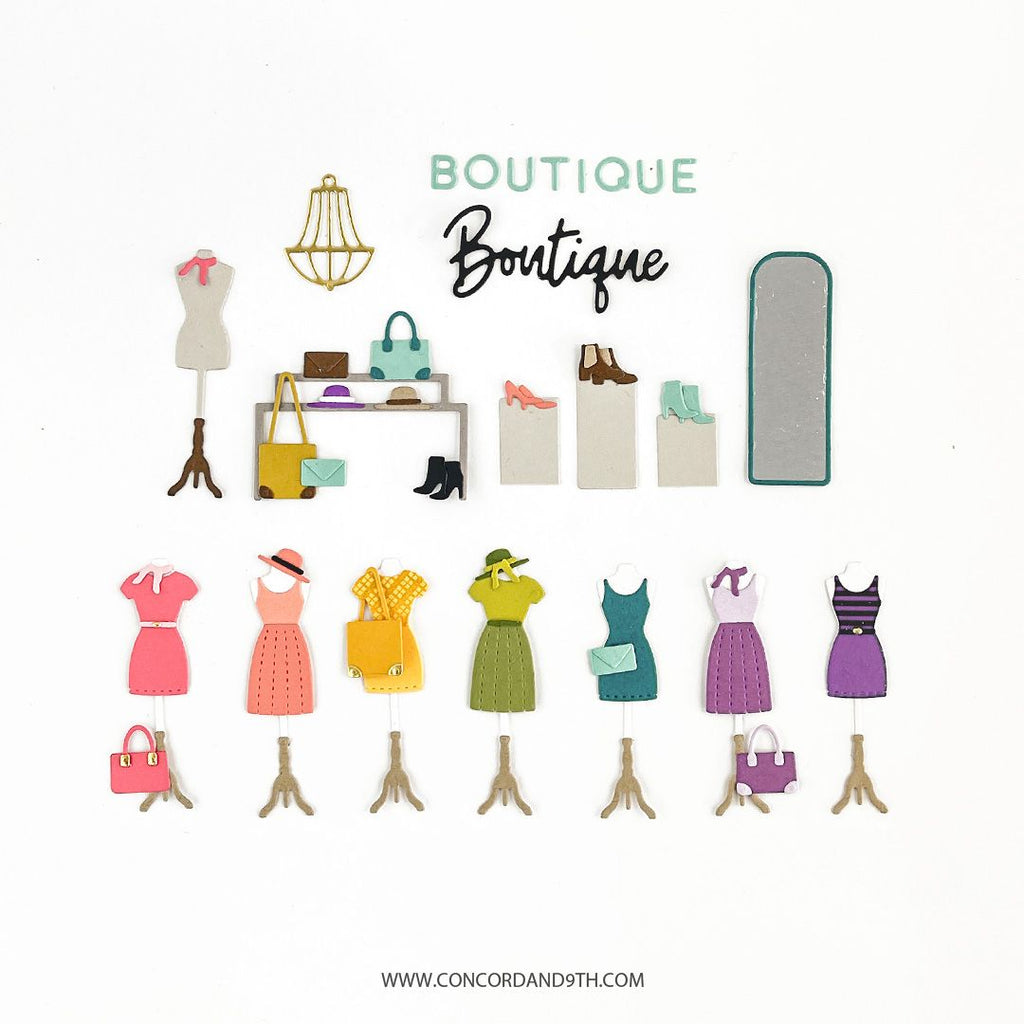 Concord & 9th Fashion Shoppe Clear Stamp Set 11775 Forms
