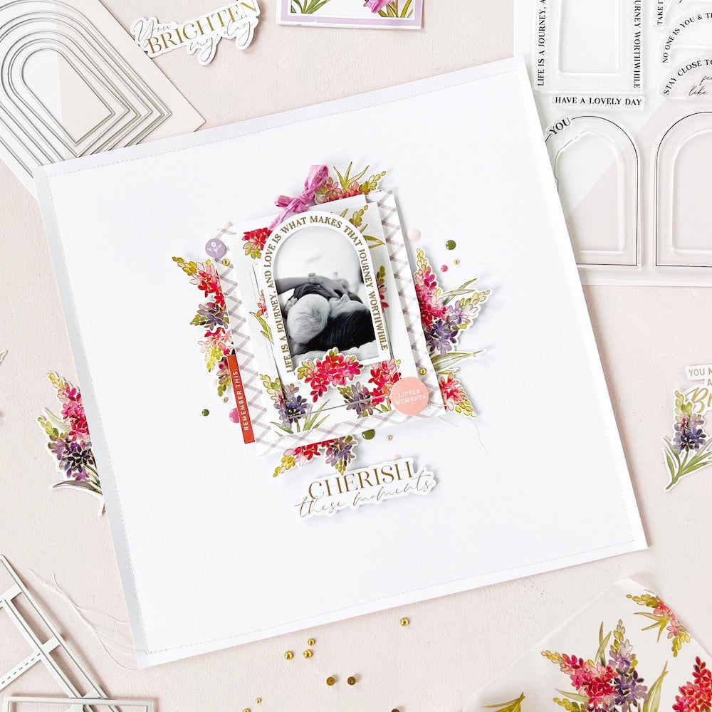 PinkFresh Studio Tuberose Clear Stamp Set 195623 Cherish | color-code:ALT02