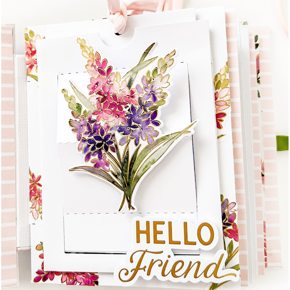 PinkFresh Studio Tuberose Clear Stamp Set 195623 Mini Album Project | color-code:ALT04