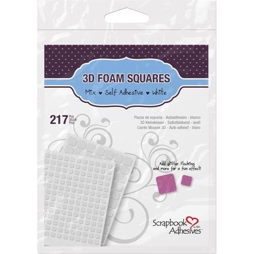 Simon Says Stamp! Scrapbook Adhesives 3D 217 WHITE FOAM Squares Adhesive 01614