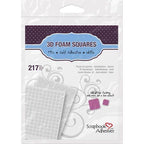 Simon Says Stamp! Scrapbook Adhesives 3D 217 WHITE FOAM Squares Adhesive 01614