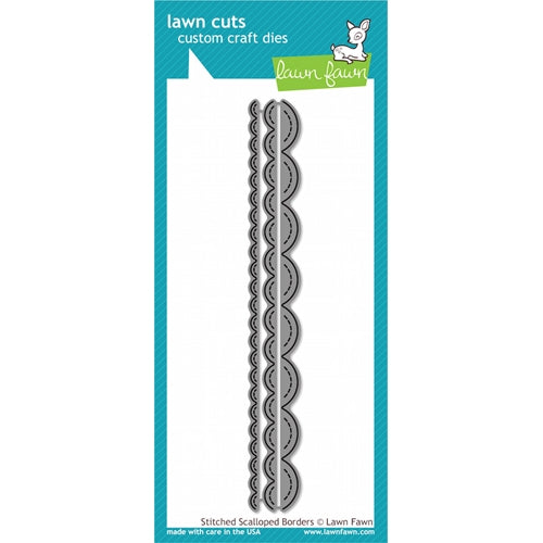 Simon Says Stamp! Lawn Fawn STITCHED SCALLOPED BORDERS Lawn Cuts Dies LF612