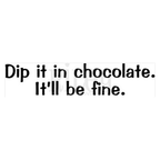 Simon Says Stamp! Riley and Company Funny Bones DIP IT IN CHOCOLATE Cling Rubber Stamp RWD 087