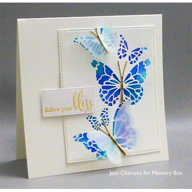 Simon Says Stamp! Memory Box REVERSE BUTTERFLY COLLAGE Craft Die 99145