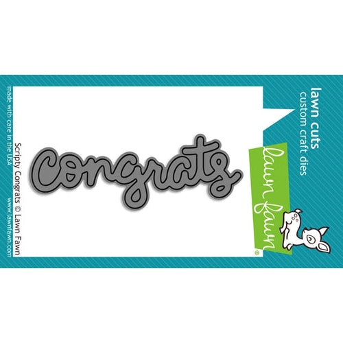 Simon Says Stamp! Lawn Fawn SCRIPTY CONGRATS Lawn Cuts Die LF911