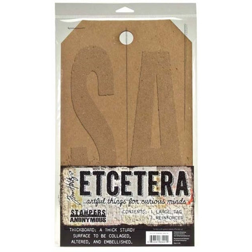Simon Says Stamp! Tim Holtz Etcetera LARGE TAG Thickboards THETC-001
