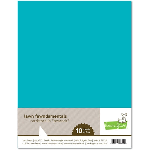 Simon Says Stamp! Lawn Fawn PEACOCK Cardstock LF1122