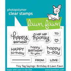 Simon Says Stamp! Lawn Fawn TINY TAG SAYINGS BIRTHDAY Clear Stamps LF1421