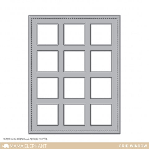 Simon Says Stamp! Mama Elephant GRID WINDOW Creative Cuts Steel Die