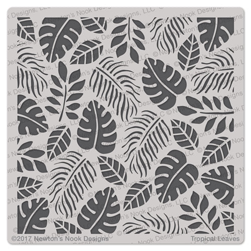 Simon Says Stamp! Newton's Nook Designs TROPICAL LEAVES Stencil NN1707T02