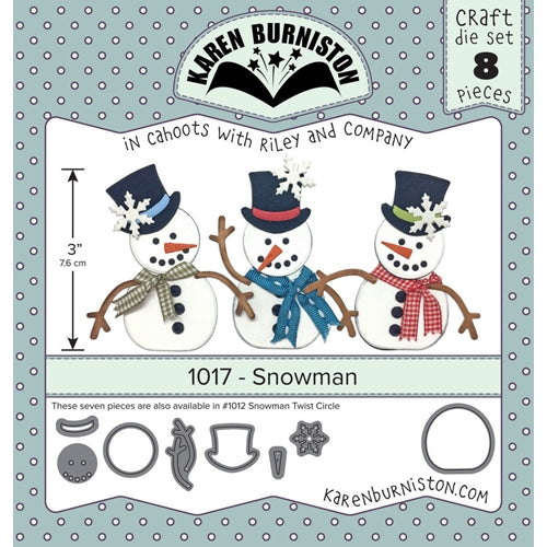 Simon Says Stamp! Karen Burniston SNOWMAN Die Set 1017