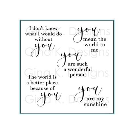 Simon Says Stamp! Gina K Designs ALL ABOUT YOU Clear Stamps 1158