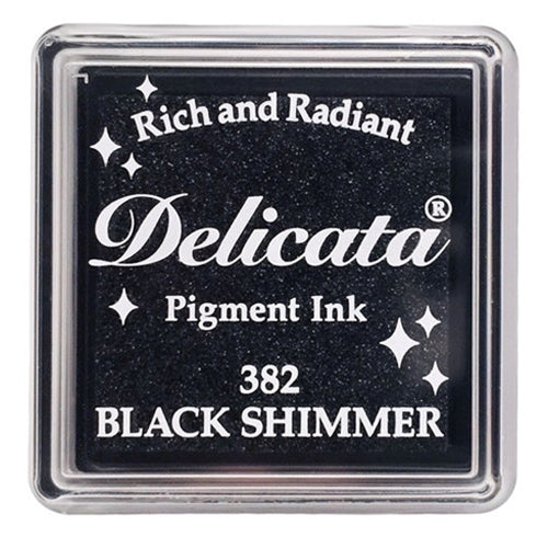 Simon Says Stamp! Tsukineko Delicata SMALL BLACK SHIMMER Ink Pad DESML382