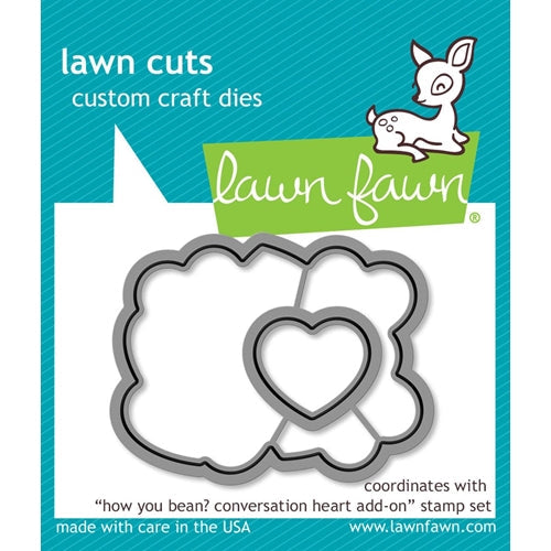 Simon Says Stamp! Lawn Fawn HOW YOU BEAN CONVERSATION HEART ADD-ON Lawn Cuts LF1554