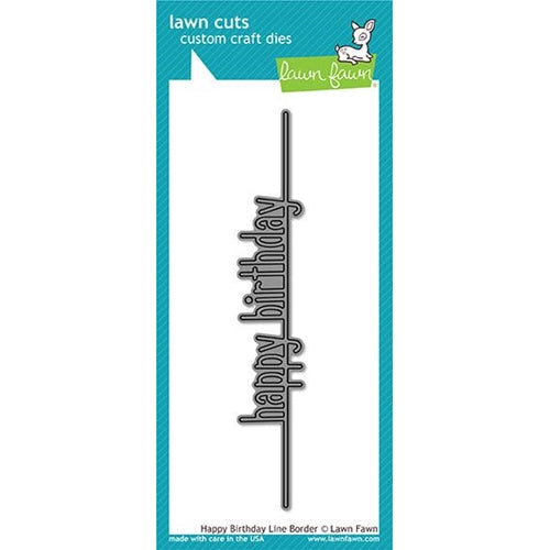Simon Says Stamp! Lawn Fawn HAPPY BIRTHDAY LINE BORDER Lawn Cuts LF1615