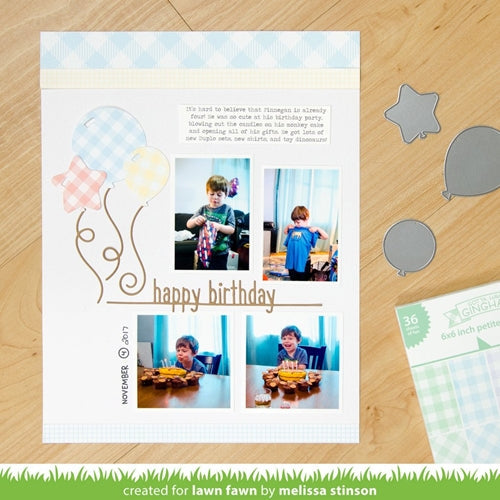 Simon Says Stamp! Lawn Fawn HAPPY BIRTHDAY LINE BORDER Lawn Cuts LF1615