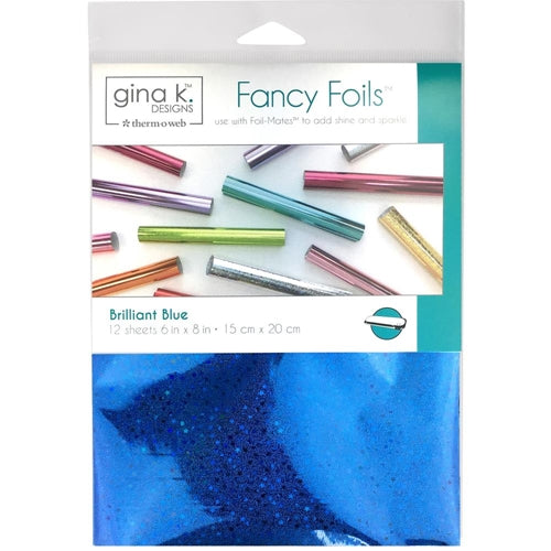Simon Says Stamp! Therm O Web Gina K Designs BRILLIANT BLUE HOLOGRAPHIC Fancy Foils Deco Foil 18069