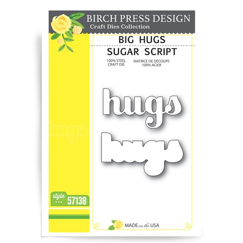 Simon Says Stamp! Birch Press Design BIG HUGS SUGAR SCRIPT Craft Dies 57138