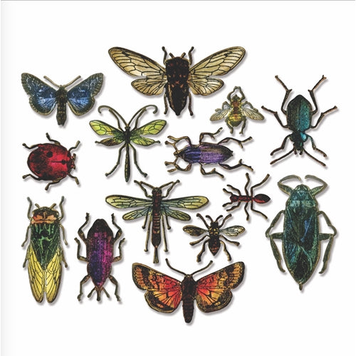 Simon Says Stamp! Tim Holtz Sizzix Framelits ENTOMOLOGY Wafer Thin Die Set 663068